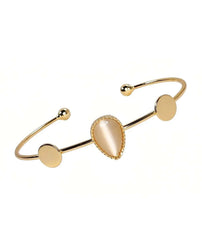 Adjustable Teardrop Bracelet for Women in Gold or Silver