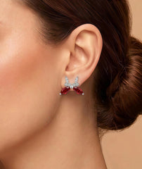 Butterfly Stud Earrings | Marquise Cut Stones & Crystal Accents