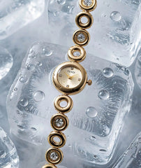 Chic Gold Round Wristwatch | Bracelet Style Watch for Women