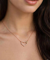 Crown Heart Pendant Chain | Gold Zircon Necklace for Women