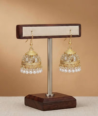 Elegant Jhumka Earrings for Women | Faux Pearl Fringe
