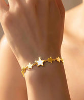 Gold-Plated Star Charm Bracelet | Mother-of-Pearl Star