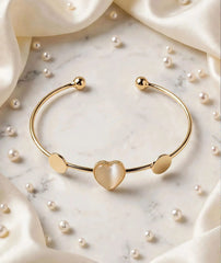 Heart Stone Open Bracelet for Women | Adjustable Jewelry