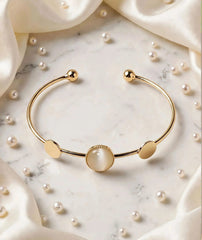 Opal Stone Open Bracelet for Women in Gold or Silver
