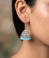 Oxidized Silver Net Jhumka | Jhumka Earrings for Women