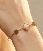Square Stone Cuff Bracelet for Women | Adjustable Jewelry