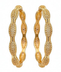 Textured Wave Kara for Women | Diamond-Cut Finish