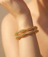 Textured Wave Kara for Women | Diamond-Cut Finish