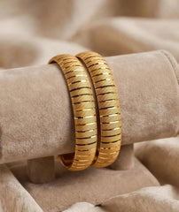 Traditional Gold-Plated Kara Set of 2 for Women