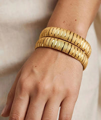 Traditional Gold-Plated Kara Set of 2 for Women