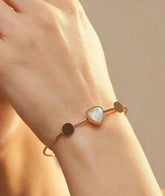Triangle Stone Bracelet | Gold & Silver Adjustable Cuff