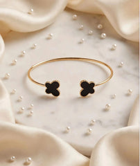 Black Onyx Butterfly Cuff Bracelet for Women | Adjustable