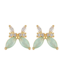 Butterfly Stud Earrings | Marquise Cut Stones & Crystal Accents