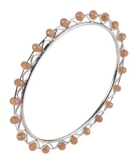 Gajra Style Crystal Beaded Bangles | Set of 8