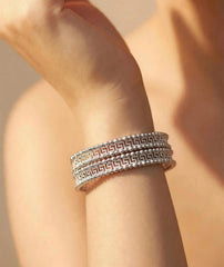 Greek Pattern Metallic Kara Set of 2 for Women