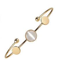 Opal Stone Open Bracelet for Women in Gold or Silver