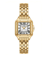 Square Gold Roman Dial Watch | Classic Watch for Women