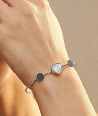Triangle Stone Bracelet | Gold & Silver Adjustable Cuff