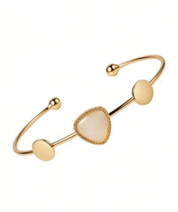 Triangle Stone Bracelet | Gold & Silver Adjustable Cuff